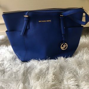 Michael Kors purse, blue, medium size